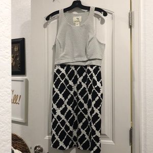 Anthropologie black and white Tabitha dress